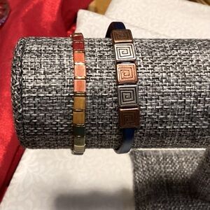 Tile  Bracelet on Blue brand & Multicolor Tile Stretch Bracelet  Set